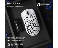 Attack Shark R5Ultra UltralightCarbon 8kHz/42kDPI PAW3950MAX Omron biała - 1472676 - zdjęcie 4